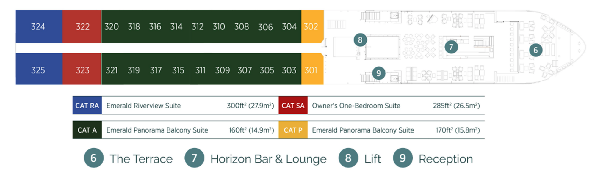 Horizon Deck plan